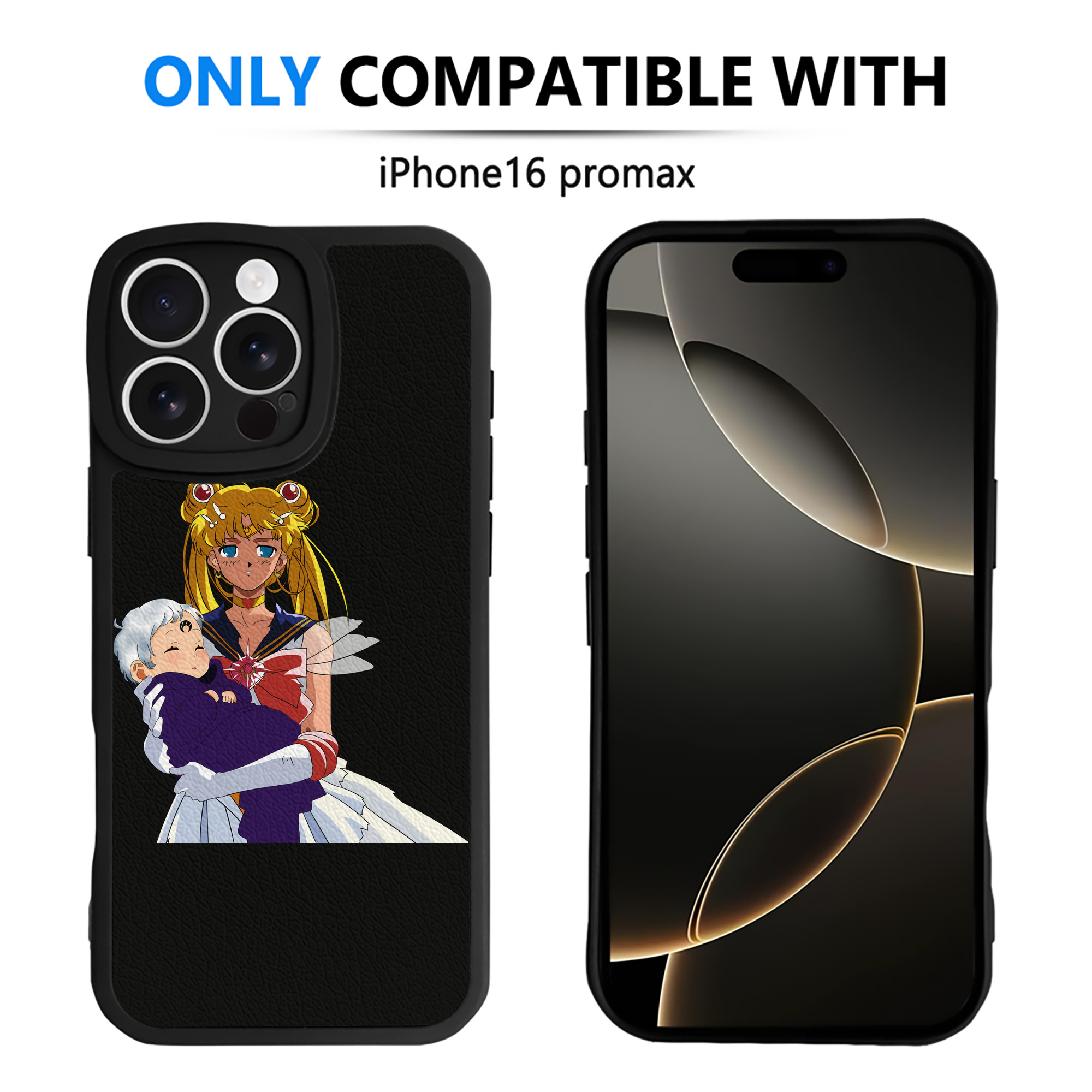 （画像用） 美少女戦士セーラームーン 月野 うさぎ つきの うさぎ Sailor Moon Tsukino Usagi 【iPhone 16シリーズ対応】シリコンスマホケース（レザー調） 材質：シリコン